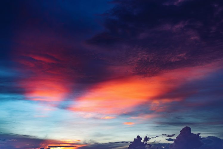 sky, Clouds, Sunset, Mountains, Landscape HD Wallpaper Desktop Background