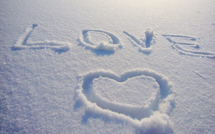 heart, Snow, Love HD Wallpaper Desktop Background