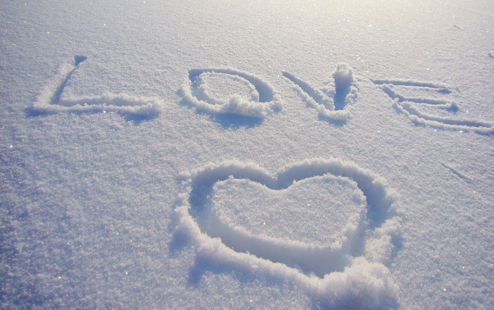 heart, Snow, Love Wallpaper