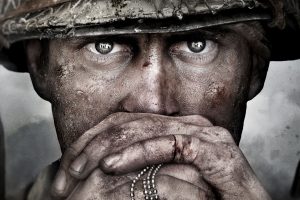 looking at viewer, Soldier, Eyes, Video games, Call of  Duty WWII, War, World War II, Reflection