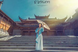 Asian, Women, Hanfu, Chinese architecture, Chinese dress