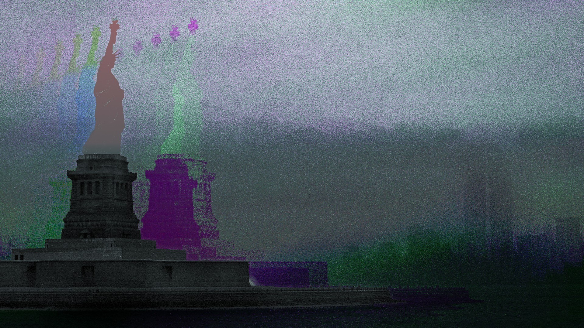 Statue of Liberty, New York City, Chromatic aberration, Love Wallpaper