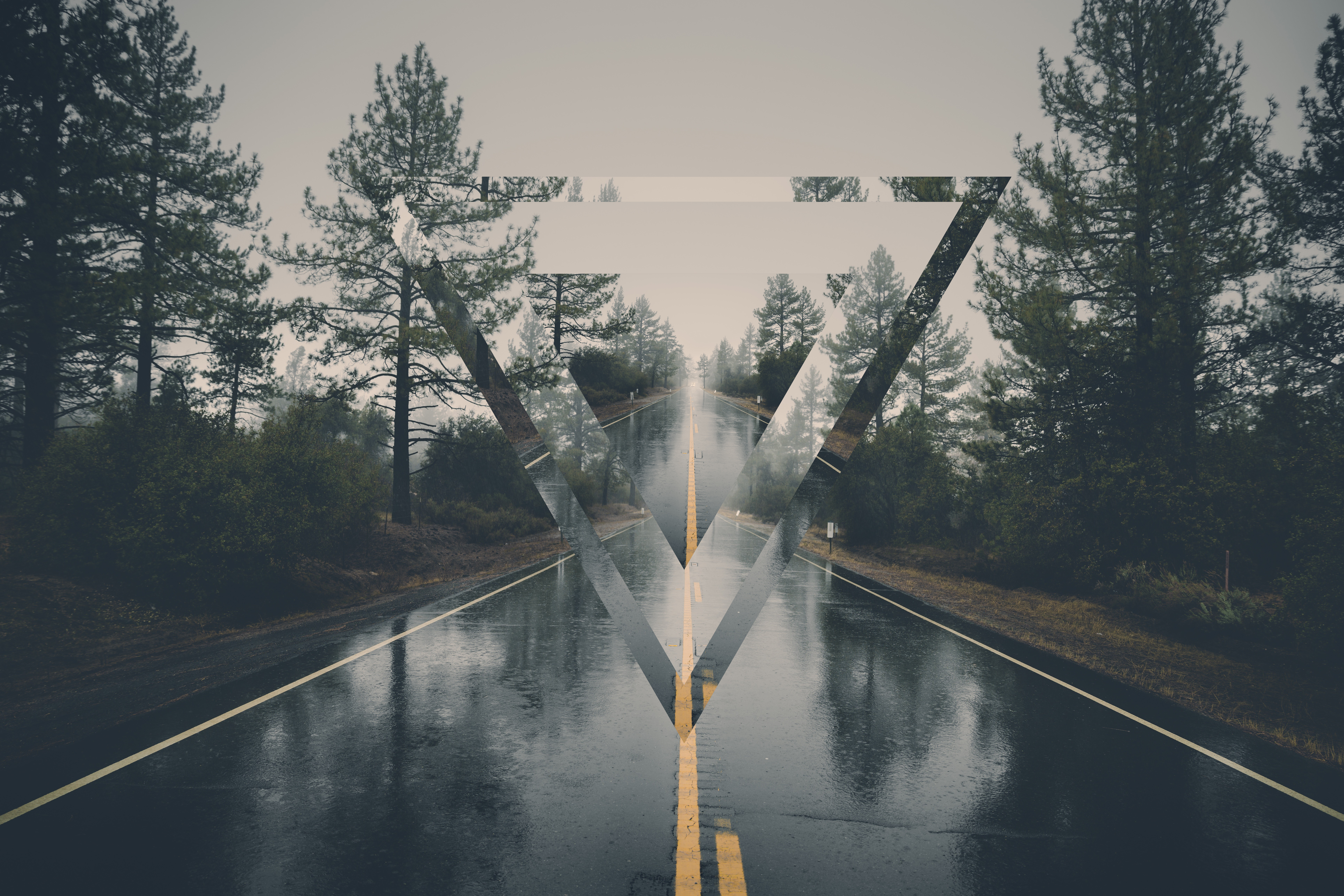 polyscape, Road Wallpaper