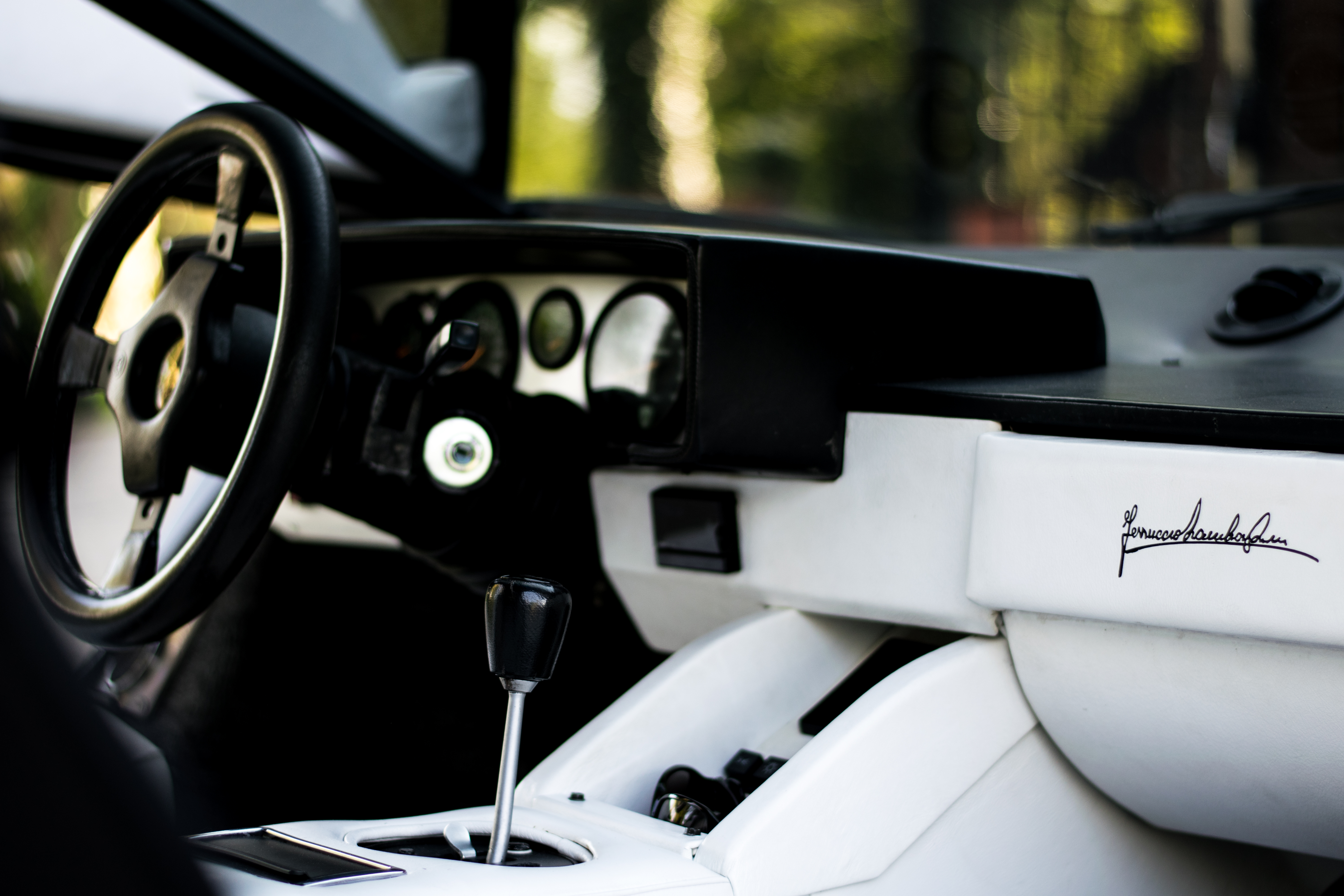 Lamborghini, Lamborghini Countach, Black cars, Car interior Wallpaper