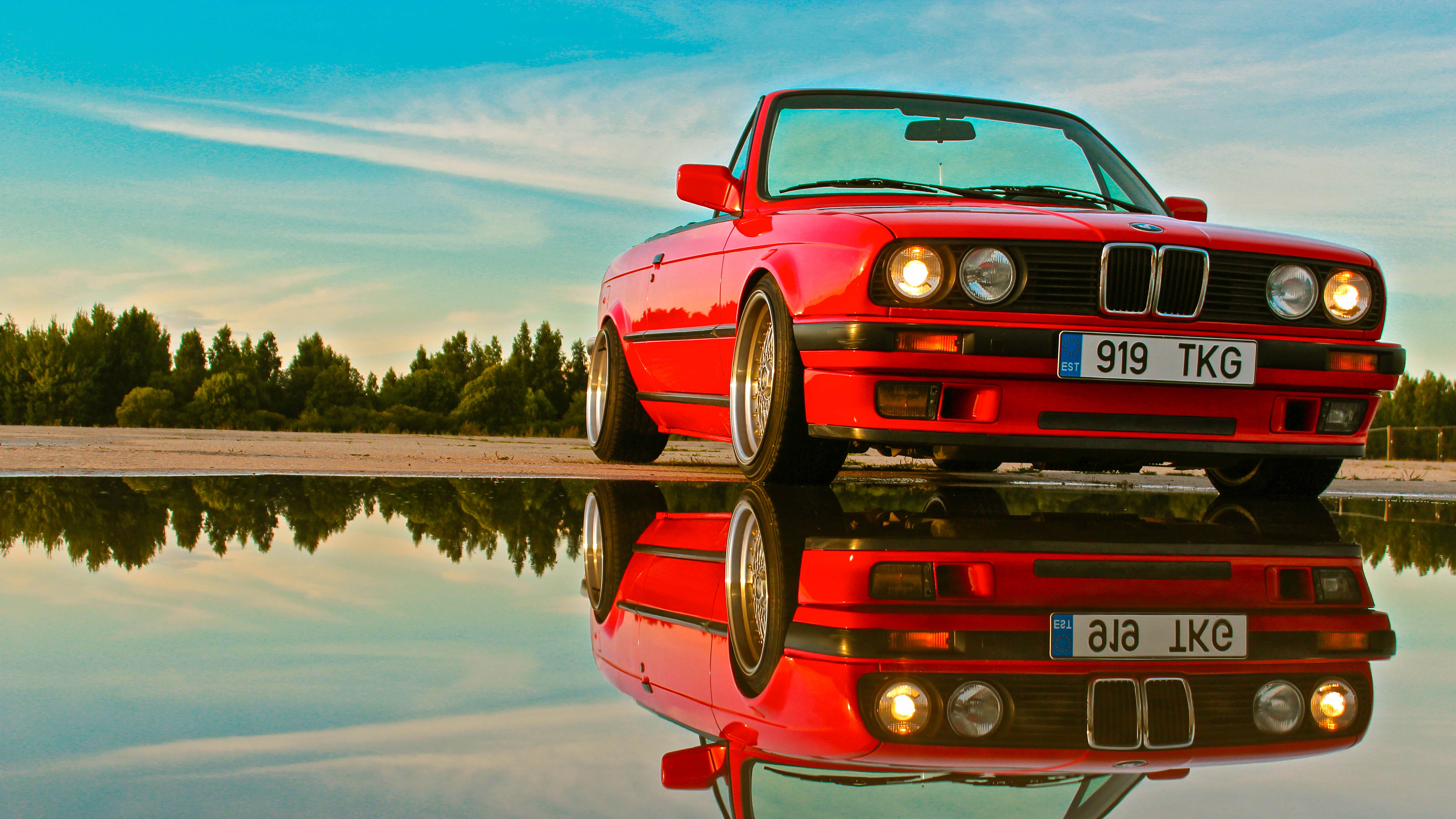 car, BMW, Reflection, BMW E30 Wallpaper