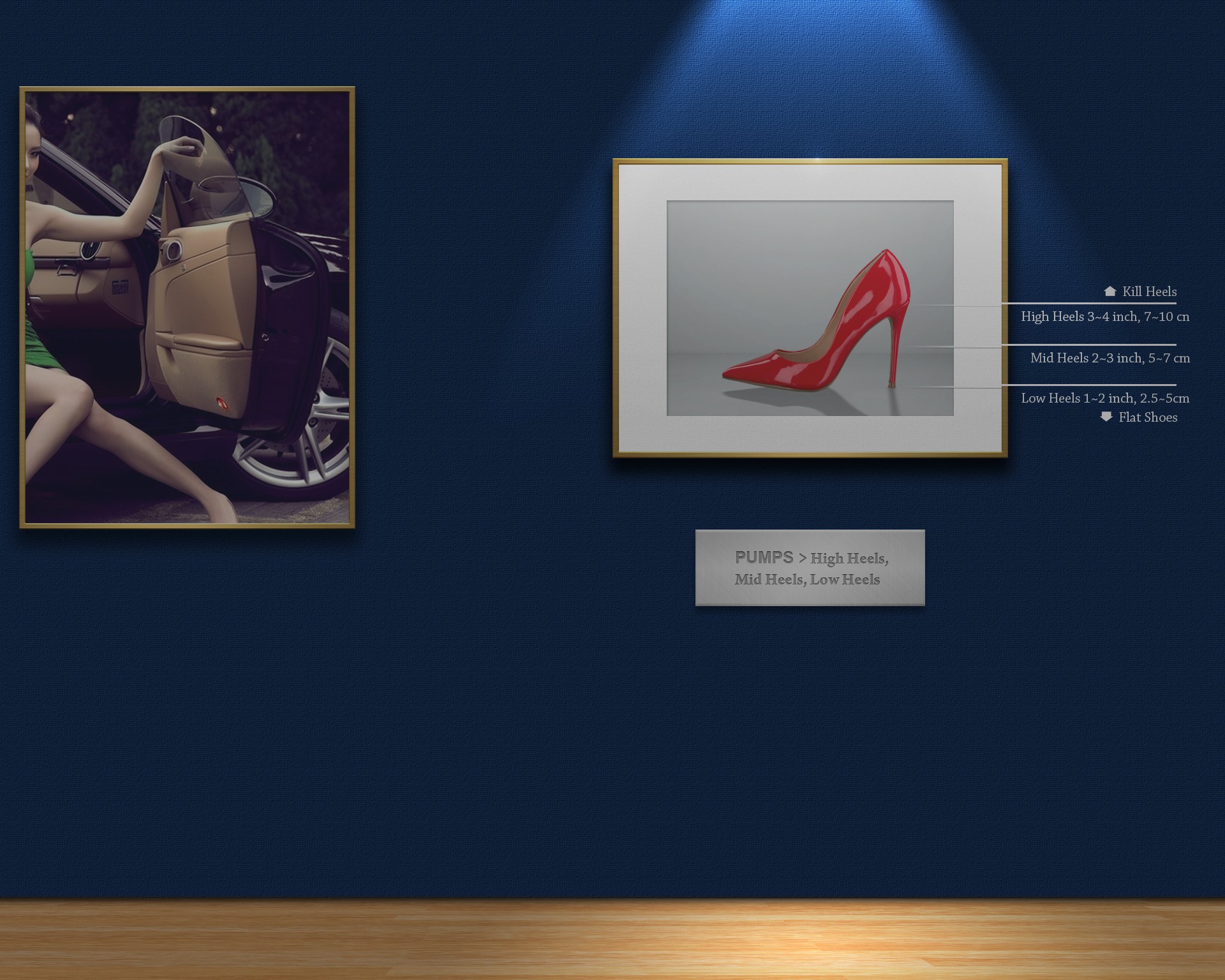 picture, High heels, Pumps, Wall, Museum Wallpaper