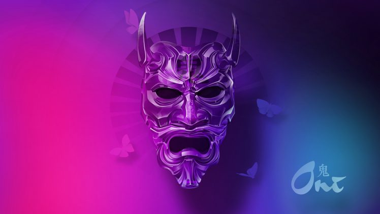 oni mask, Devil mask, Japan HD Wallpaper Desktop Background
