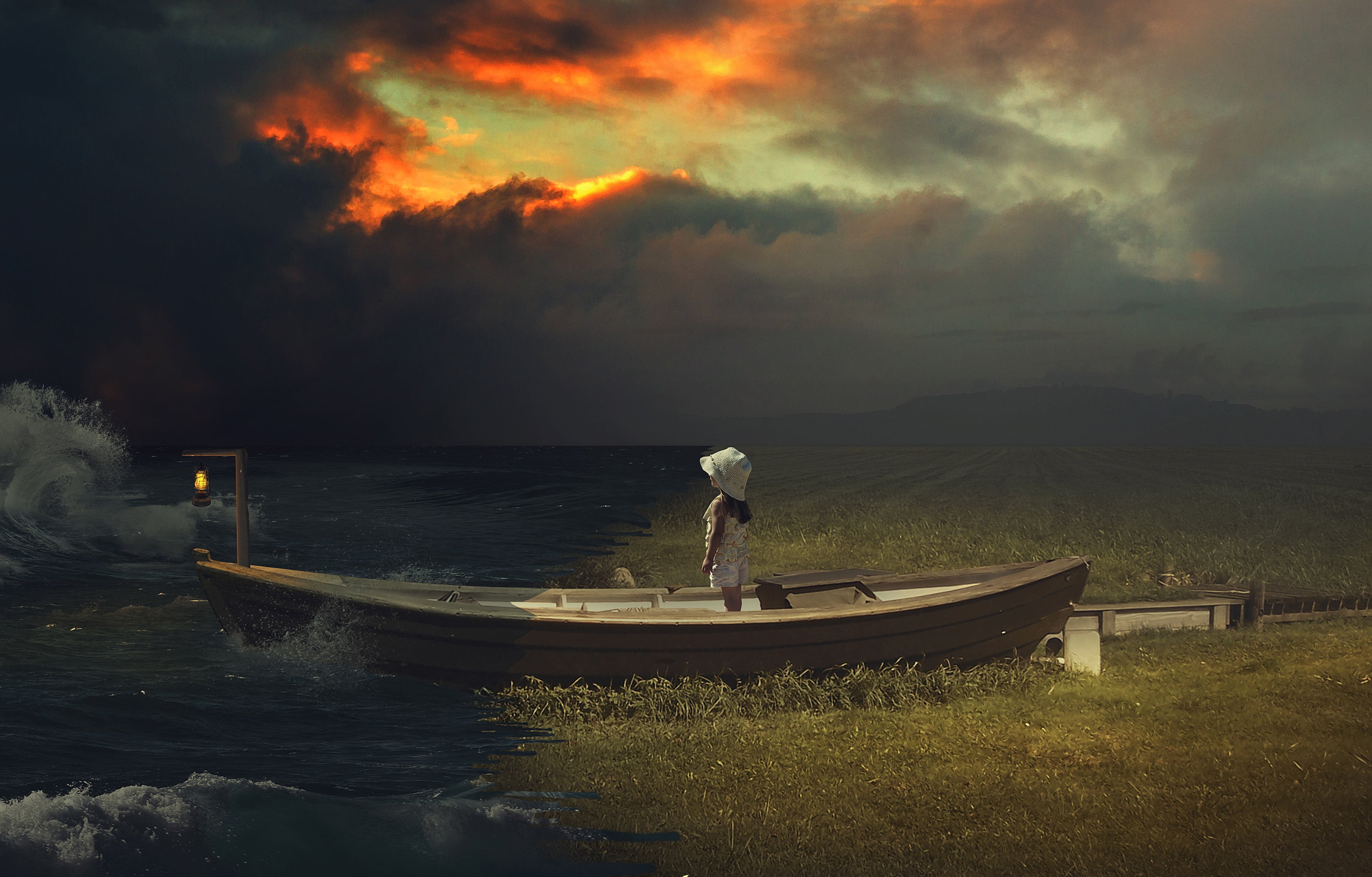 children, Boat Wallpaper