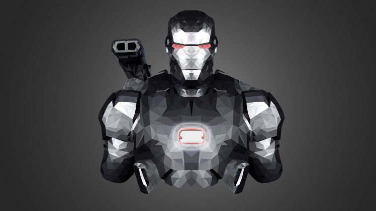 War Machine, Iron Man, Armor, Low poly, Minimalism HD Wallpaper Desktop Background