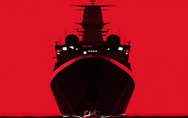 red, Artwork, Ship HD Wallpaper Desktop Background