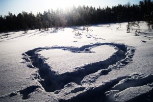 heart, Snow, Love, Landscape