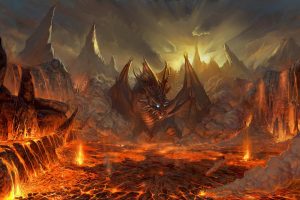 Valakas, Dragon, Lava, Fantasy art, Video games, Lineage II