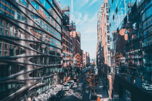 New York City, Street, Modern, Architecture, Reflection