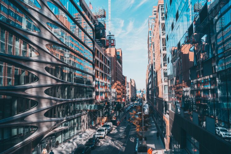New York City, Street, Modern, Architecture, Reflection HD Wallpaper Desktop Background