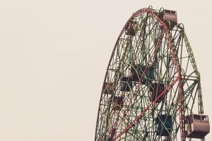 ferris wheel, Coney island, Vintage, Theme parks