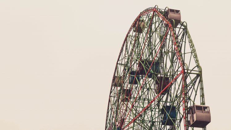 ferris wheel, Coney island, Vintage, Theme parks HD Wallpaper Desktop Background