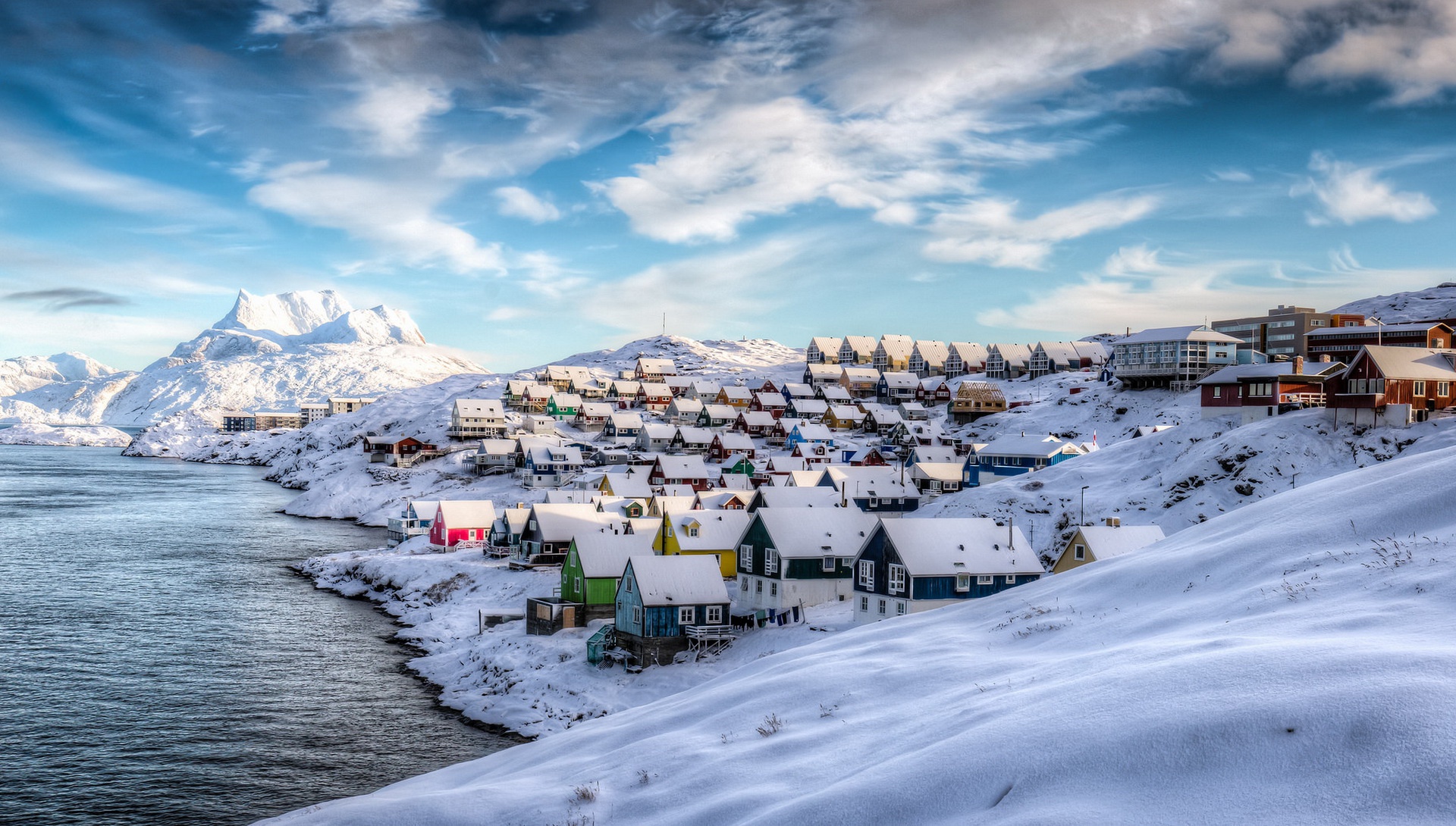 Greenland, Winter, Blue, Sky, Snow Wallpaper