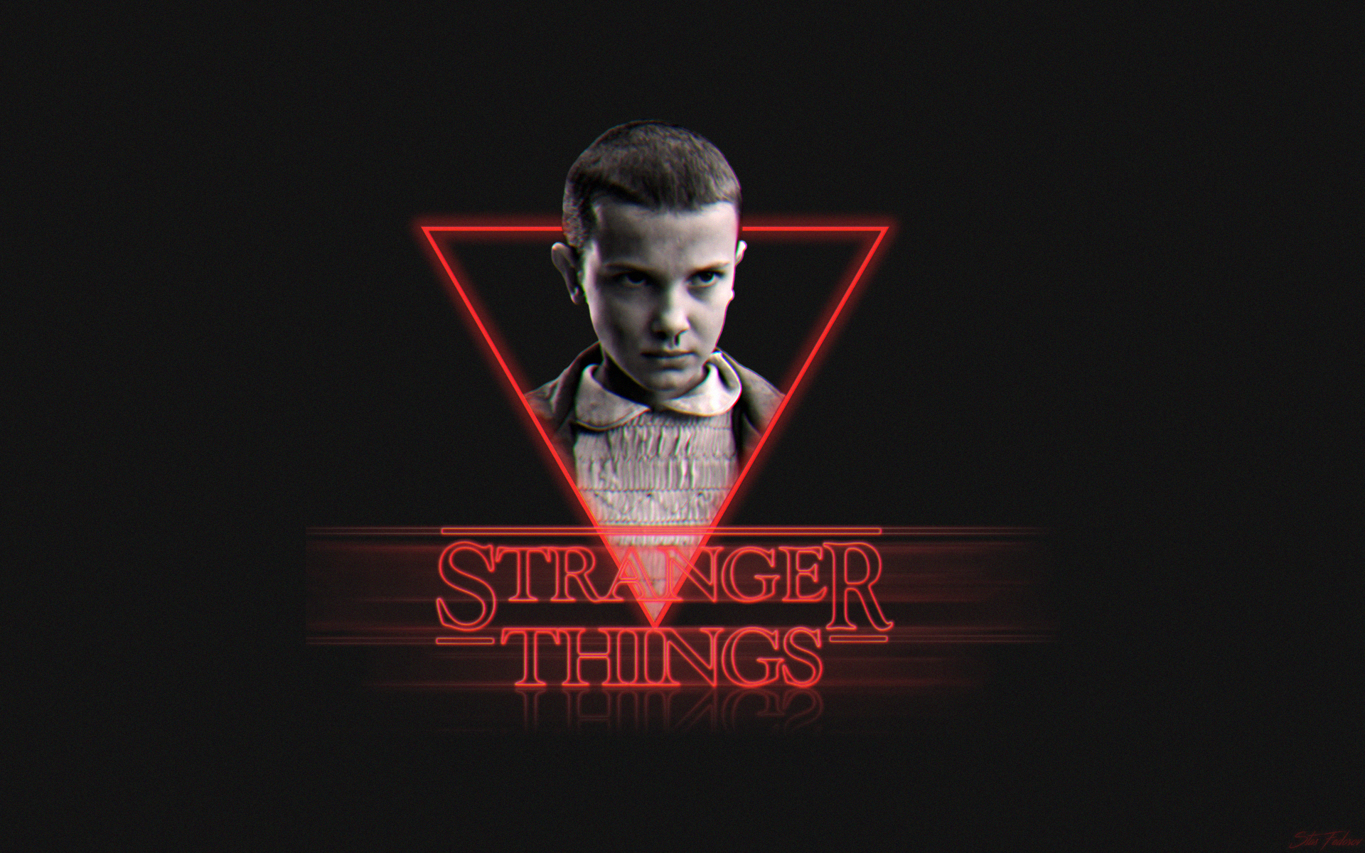 Stranger Things, Neon, 1980s, Typography, Photoshop, Digital art Wallpaper
