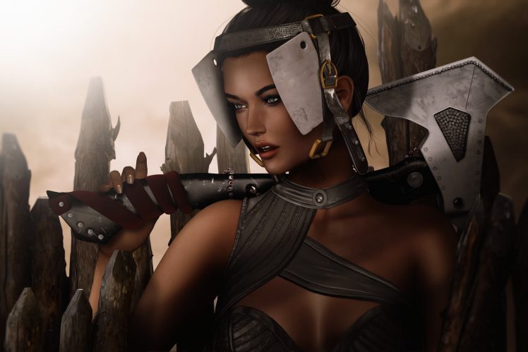 warrior, Fantasy art, Fantasy girl, Axe HD Wallpaper Desktop Background