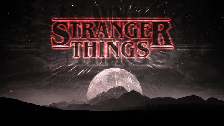 Stranger Things, TV, Moon, Night HD Wallpaper Desktop Background