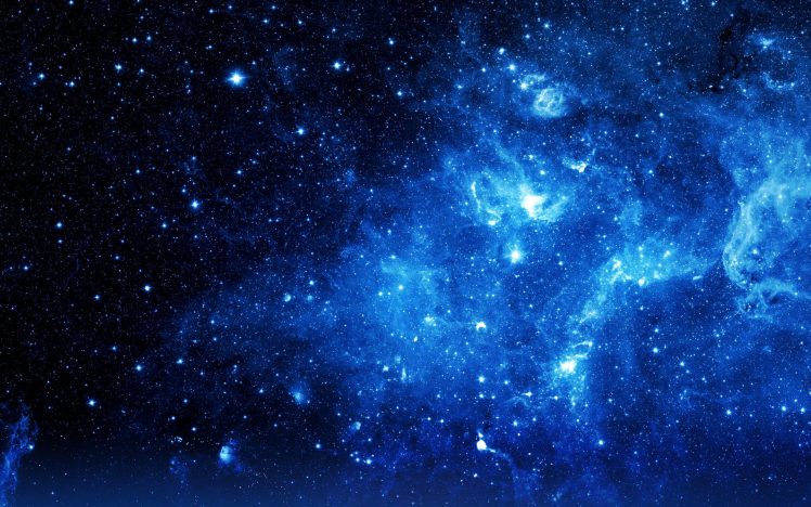 abstract, Digital art, Space, Stars, Blue, Galaxy HD Wallpaper Desktop Background