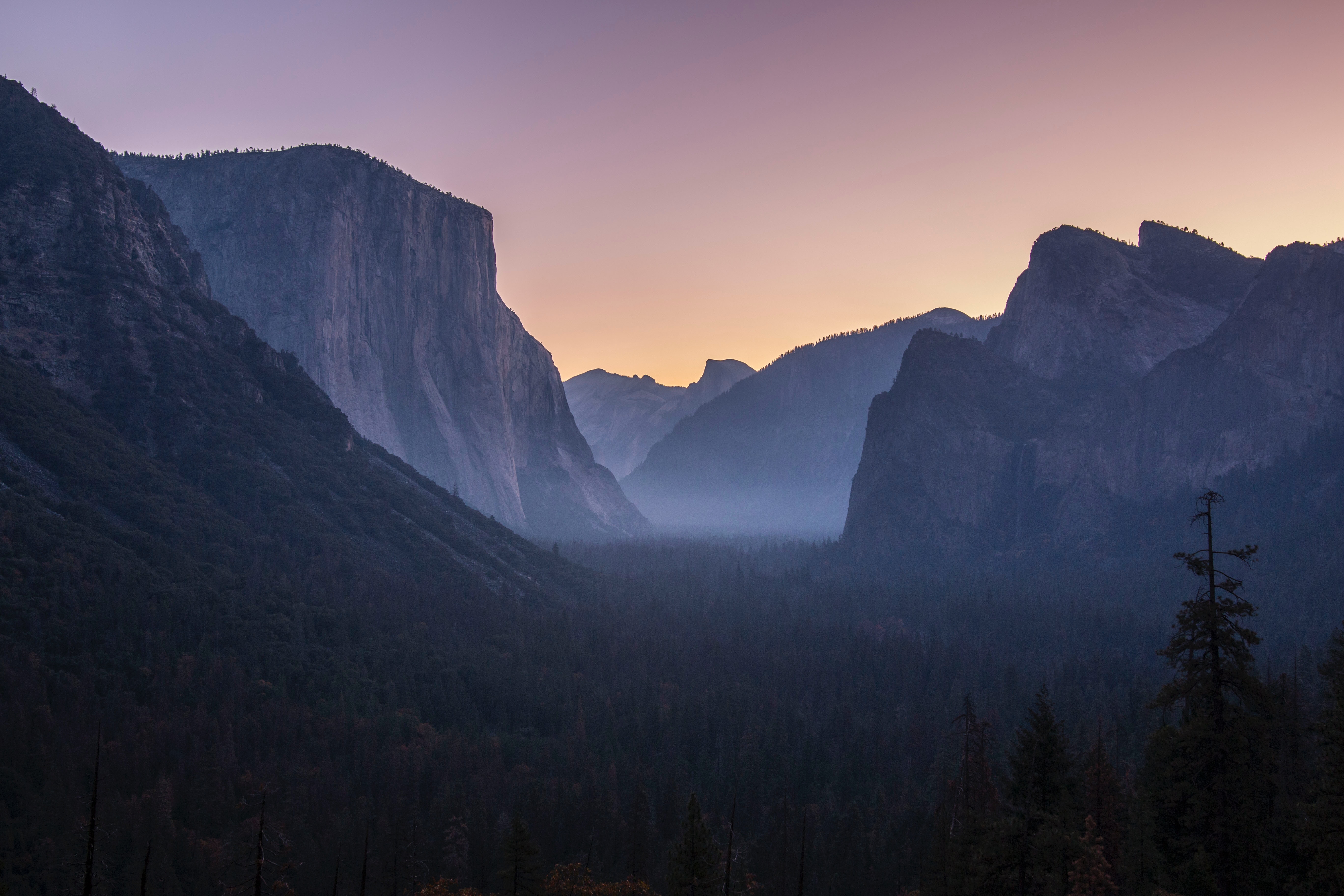 landscape, Nature, Mountains, Mist, Rocks, Forest, Yosemite National Park Wallpaper