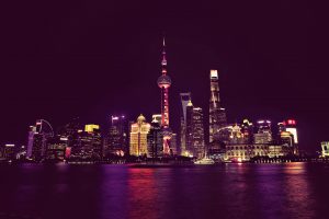 cityscape, Night, Landscape, Neon, City, Lights, China, Water, Shanghai