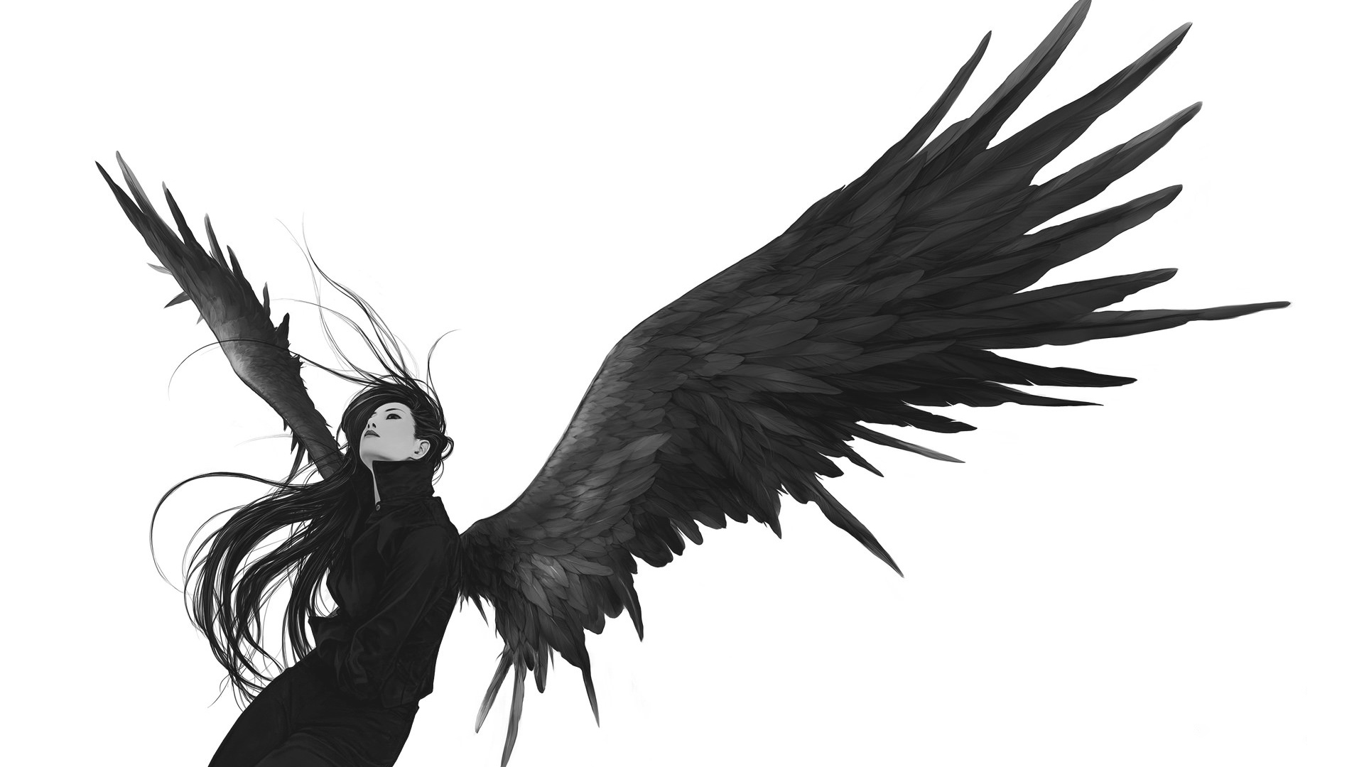 angel, Digital art, Wings Wallpaper