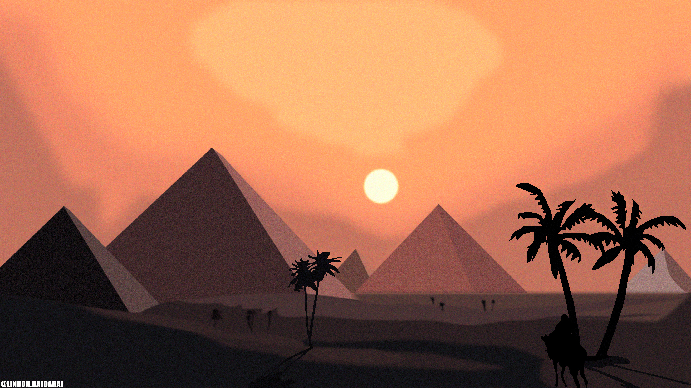 simple, Simplicity, Pyramid, Egypt, Vector, Vector graphics Wallpaper