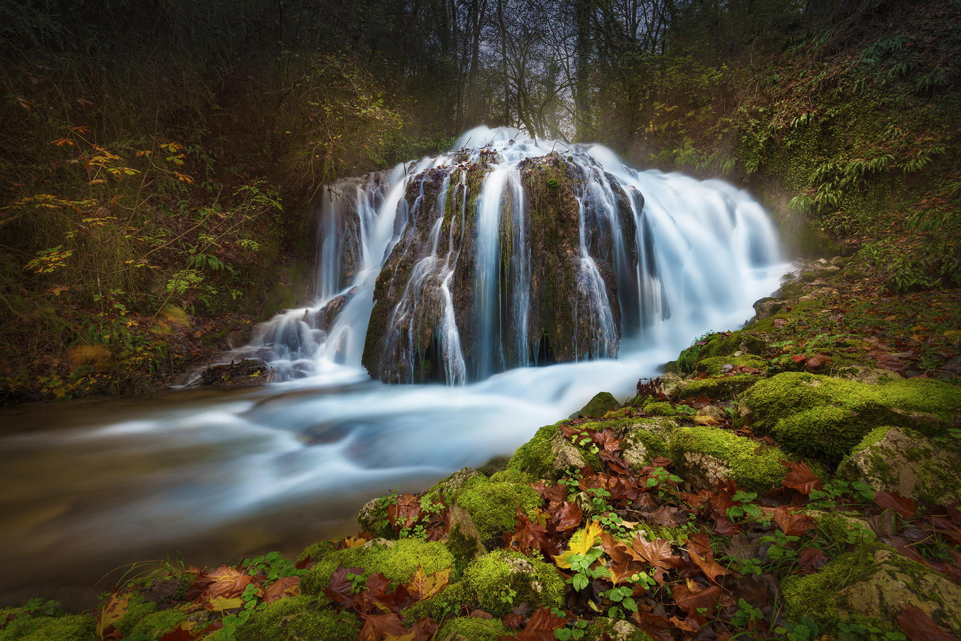 nature, Long exposure, Waterfall, Water, Forest Wallpaper