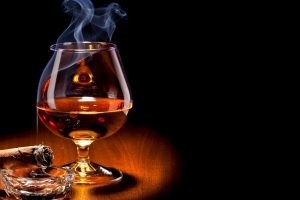 drinking glass, Smoke, Cognac, Cigars