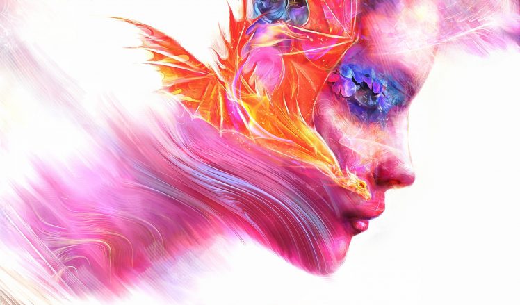women, Face, Profile, Colorful, Artwork HD Wallpaper Desktop Background