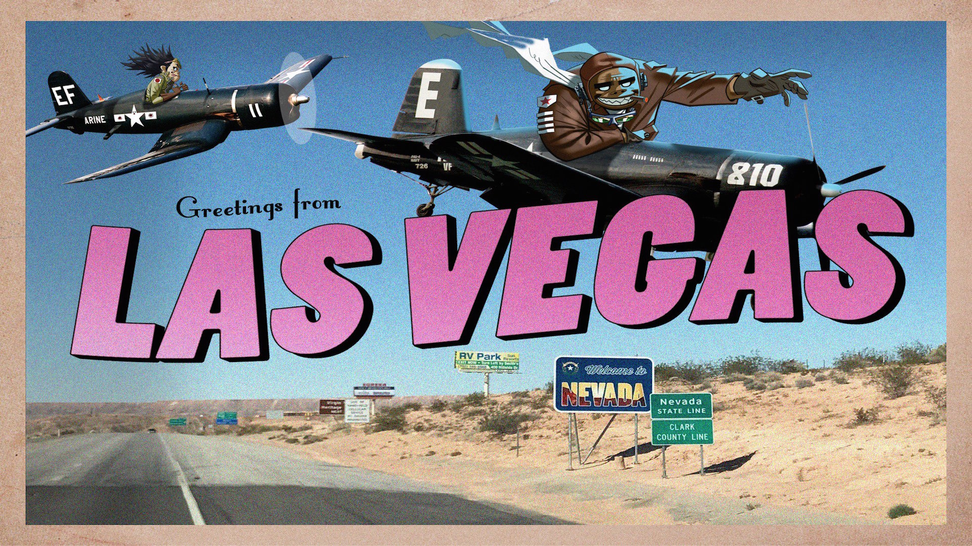 Jamie Hewlett, Gorillaz, 2 D, Russel Hobbs, Las Vegas Wallpaper