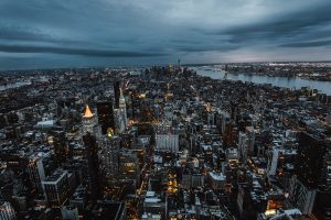 New York City, USA, City, Cityscape, Skyscraper, Building, Night, City lights