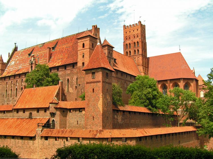 Malbork, Poland, Teutonic Order, Castle HD Wallpaper Desktop Background