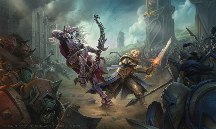 Sylvanas Windrunner, Anduin Wrynn, Blizzard Entertainment, World of Warcraft: Battle for Azeroth HD Wallpaper Desktop Background