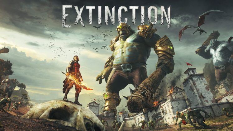 video games, Orc, Giant, Sword, Extinction HD Wallpaper Desktop Background