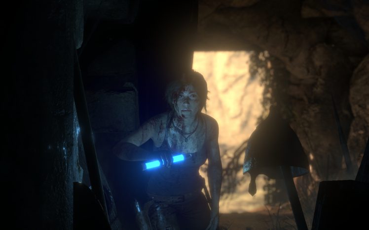 Lara Croft, Tomb Raider, Light stick, Cave, Video games HD Wallpaper Desktop Background