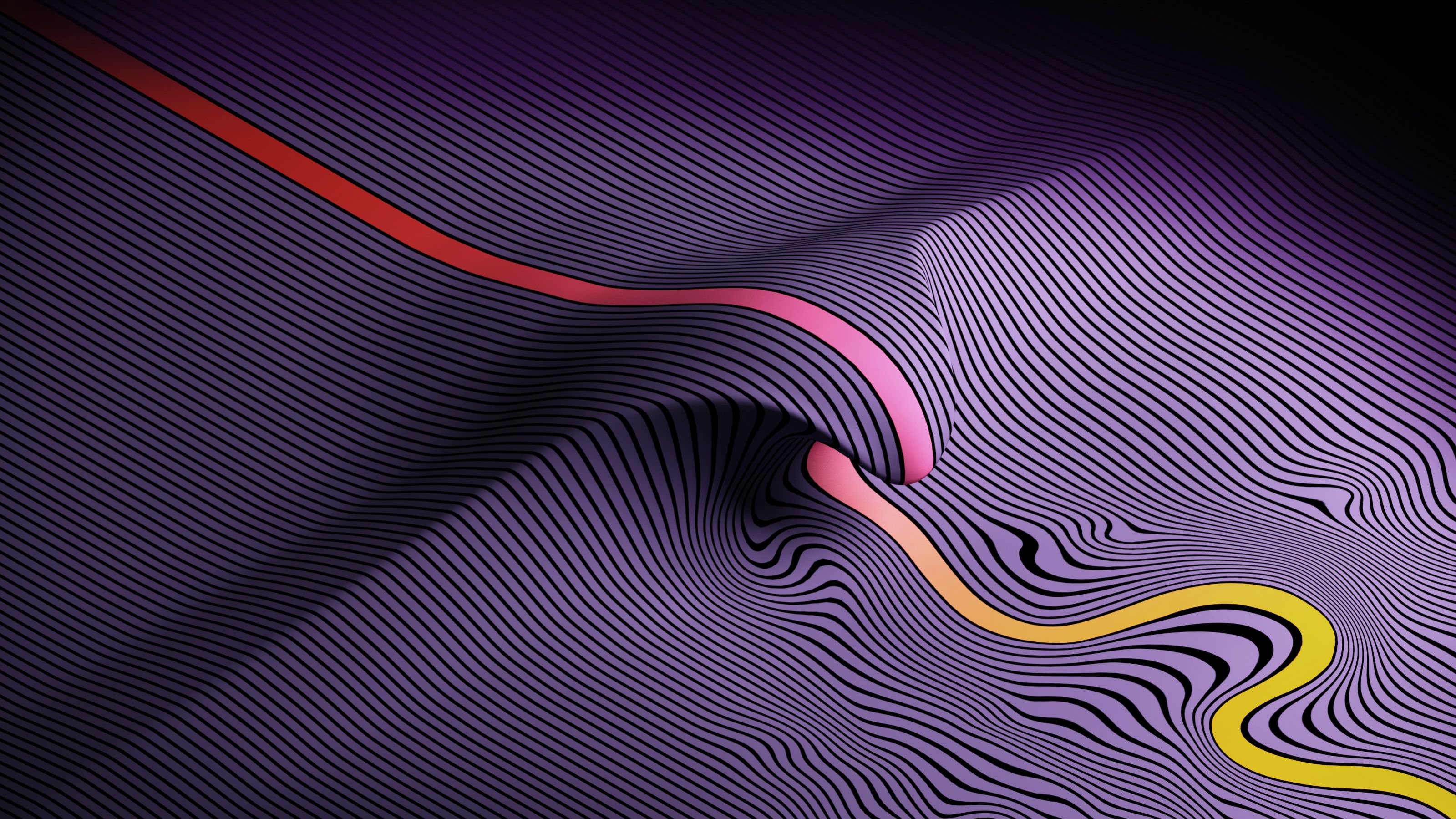 abstract, 3D, Wavy lines, Tame Impala Wallpaper