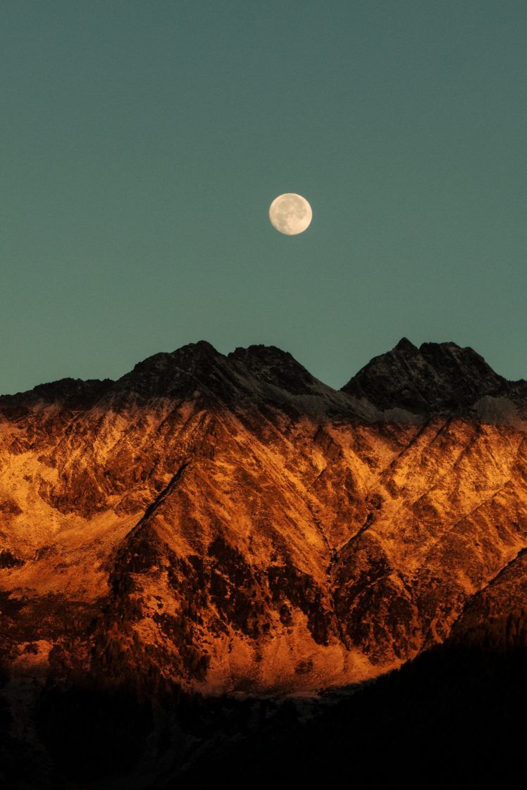 nature, Mountains, Moon HD Wallpaper Desktop Background