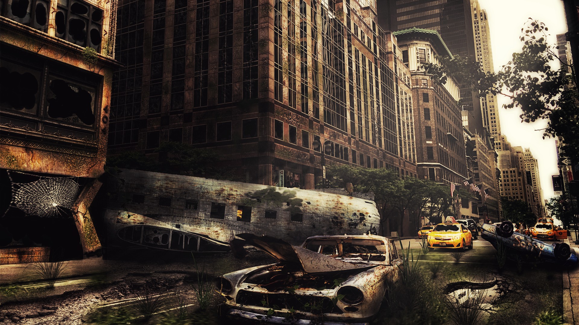 city, Apocalyptic, Futuristic, Photoshop Wallpapers HD / Desktop and