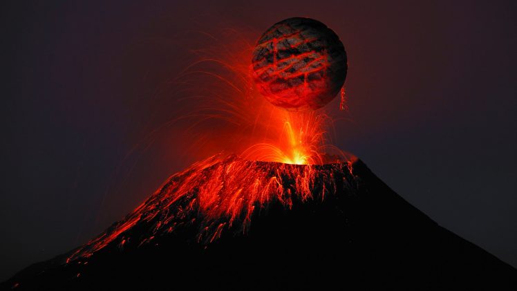 volcano, Nature, Illusion HD Wallpaper Desktop Background