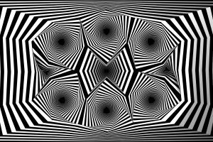 optical illusion, Optical art, Black, White, Vector