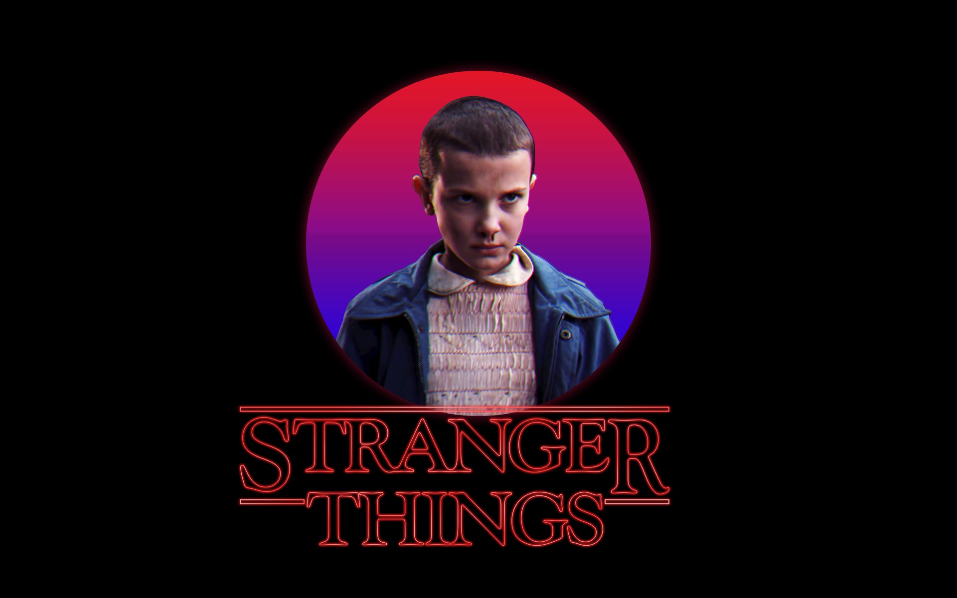 original characters, Stranger Things, Typography, 1980s, Neon, Texture ...