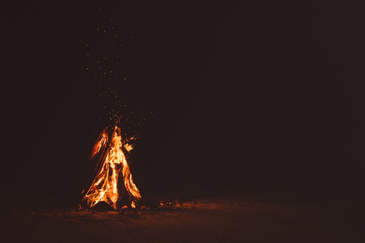 fire, Wood, Burning, Night HD Wallpaper Desktop Background