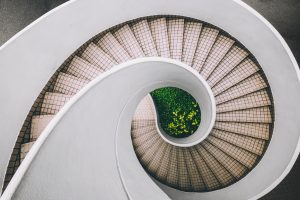architecture, Plants, Stairs, Spiral