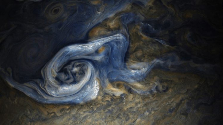 Jupiter, Atmosphere, Blue, Brown, Planet, Solar System HD Wallpaper Desktop Background