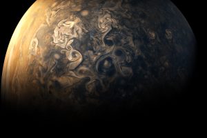Jupiter, Atmosphere, Planet, Black background, Solar System