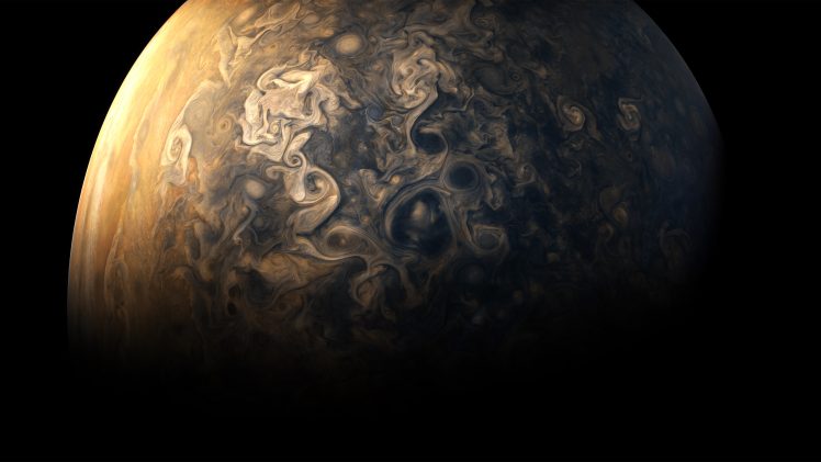 Jupiter, Atmosphere, Planet, Black background, Solar System HD Wallpaper Desktop Background