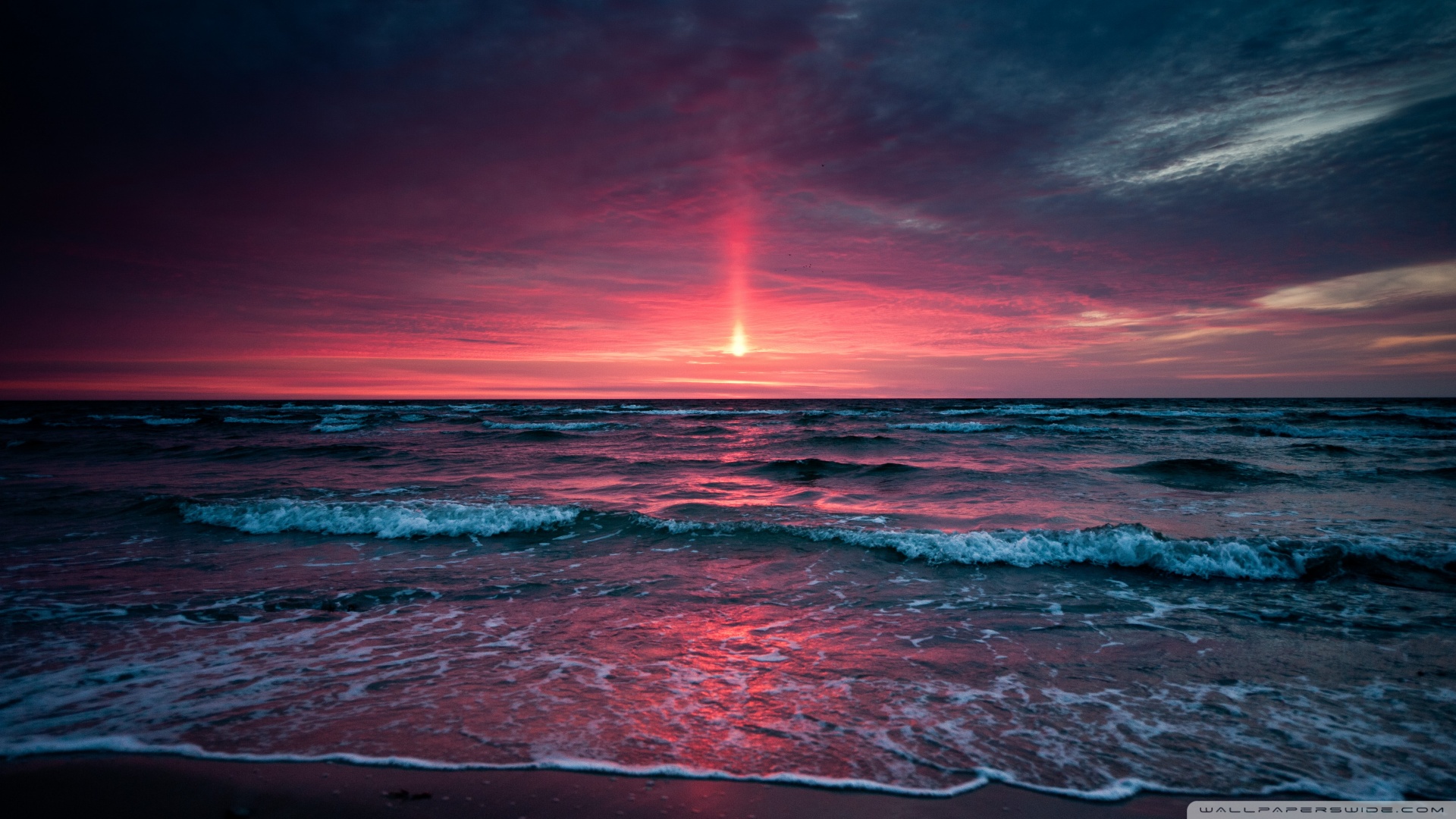 sunset, Sea, Sky Wallpaper